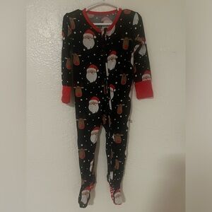 Bums and Roses bamboo Christmas footie 12-18 months